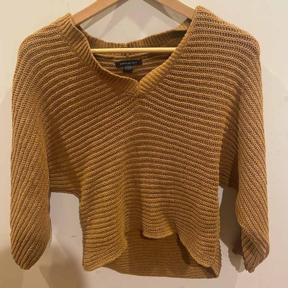 American Eagle Mustard knit sweater